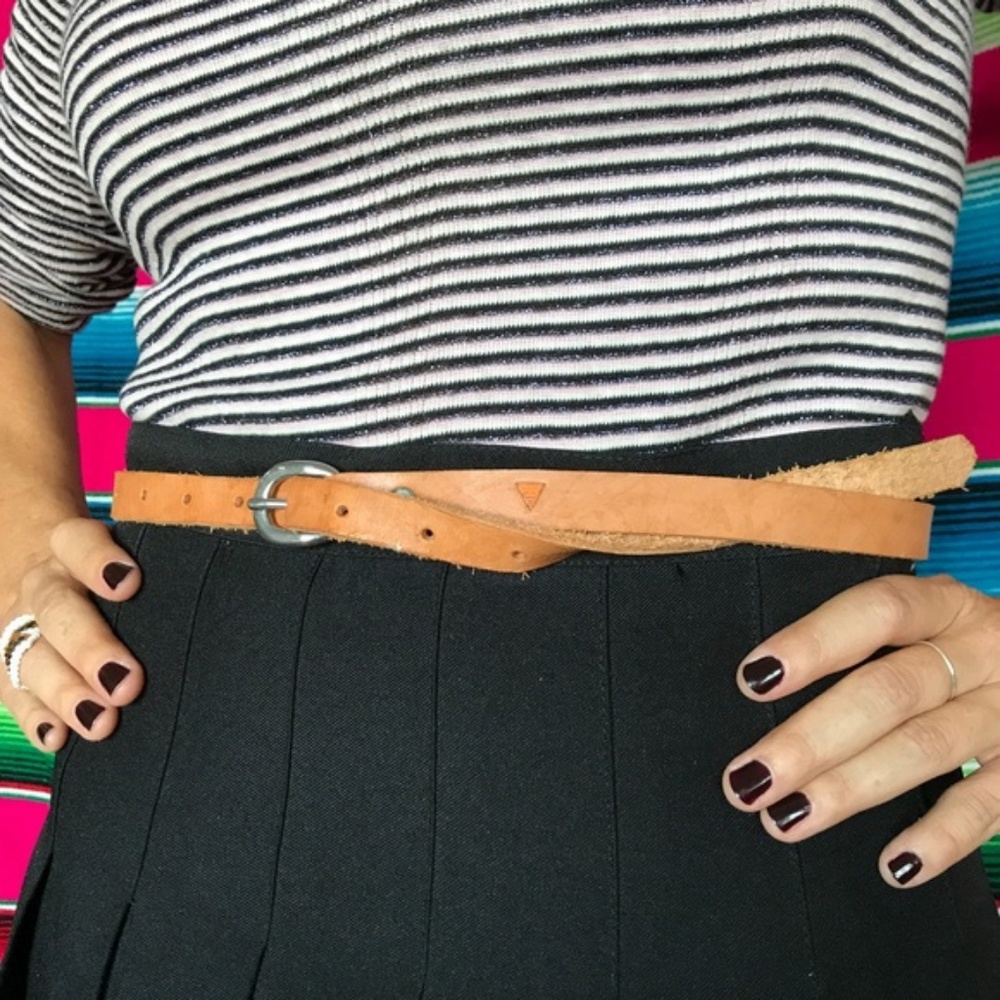 VTG Costume Baldor Handmade Leather Triangle Belt